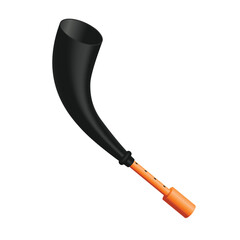 Assamese pepa isolated on white background or transparent png. or buffalo hornpipe musical instrument of assam used in happy bihu background