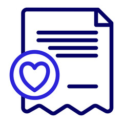 This is the Love Letter icon from the Love and Celebration icon collection with an line color style