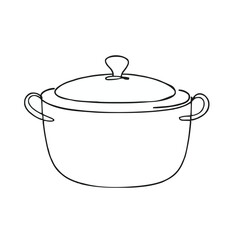 a black and white drawing of a kitchen items with a spoon in it