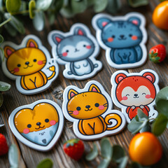 set of funny animals