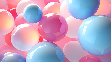 April fools day colorful balloons blur background - obrazy, fototapety, plakaty