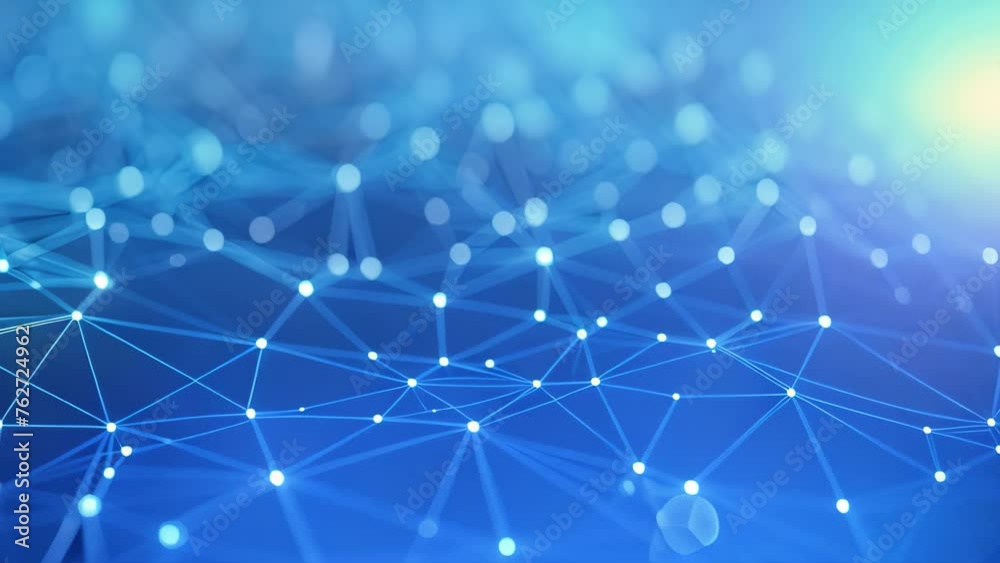 Poster abstract technology background with connecting dots and lines. network connection structure. 3d rend