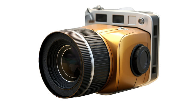 A camera with a powerful lens attached, ready to capture vibrant moments