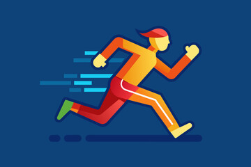 Sport runner icon logo vector illustration artwork