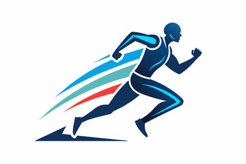 Fototapeta na wymiar Sport runner icon logo vector illustration artwork