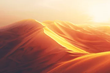 Raamstickers  An exotic desert landscape with towering sand dunes © Daniel