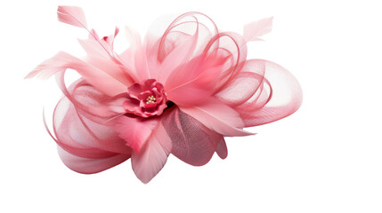 A vibrant pink flower delicately blooms against a pristine white backdrop - Powered by Adobe
