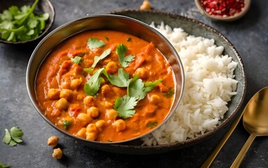 chickpea curry, photo, A vibrant and appetizing photo of a delicious chickpea curry, with the chickpeas, stock food photos, stock images, life stock, stock photos, blog, food blogs, viral