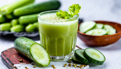 Drink Photography - Cucumber Celery Green Juice