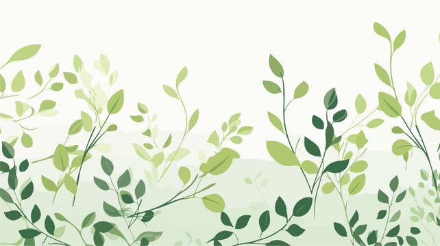 Background of sprigs with green leaves. Decorative