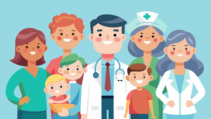 doctors pediatrician vector illustration