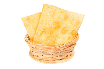 Pastel de Feira crocante brasileira traditional pastry fried street food isolated png