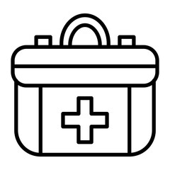 Obraz premium First Aid Kit Line Icon