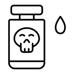 Poison Line Icon