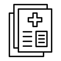 Obraz premium Medical History Line Icon