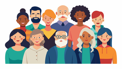 multicultural group vector illustration