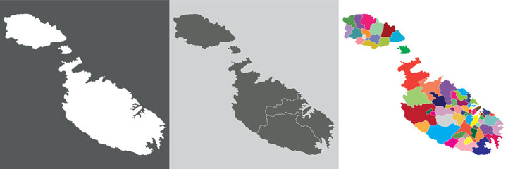 Malta map. Map of Malta in set