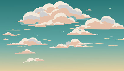 Sky landscape with clouds