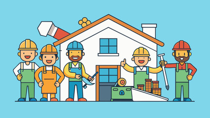 team of workers vector illustration