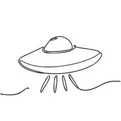 a drawing of a spaceship  - obrazy, fototapety, plakaty