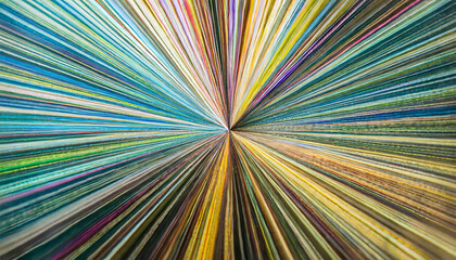 Obraz premium Abstract colorful radiating lines of abstract shapes concept, illustration.