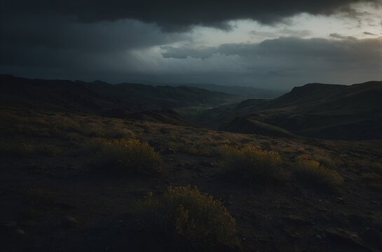 Night time at mountains 