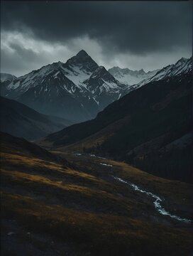 Moutains at night