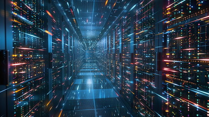 Fototapeta premium Lots of connected data as a symbol for big data and digitalization