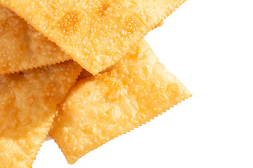 Pastel de Feira crocante brasileira traditional pastry fried street food isolated png
