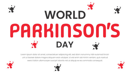World Parkinson's Day banner design template. Vector illustration EPS10.
