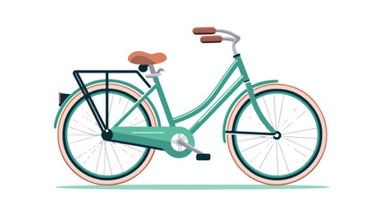 Fototapeta na wymiar Bicycle flat vector illustration isolated backgroun