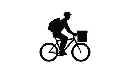 Bike delivery glyph icon vector. bike delivery sign