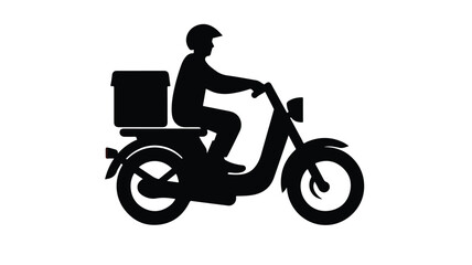 Fototapeta na wymiar Bike delivery glyph icon vector. bike delivery sign
