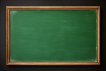 Empty blank clean green chalkboard
