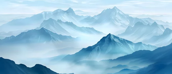 Foto auf Acrylglas Hellblau Mountain View, Mountain Range, Mountain Background