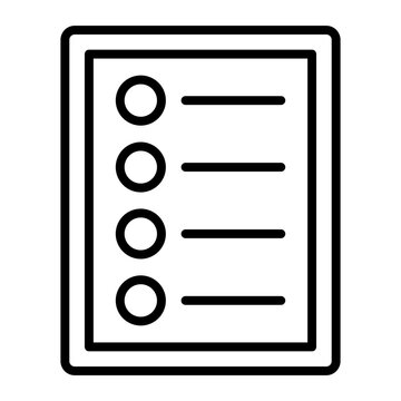 Table Of Content Line Icon