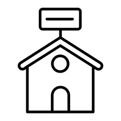 House Rental Line Icon
