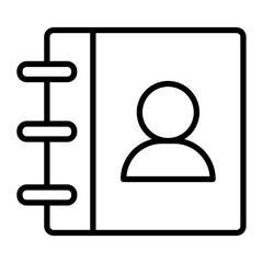 Contacts Line Icon