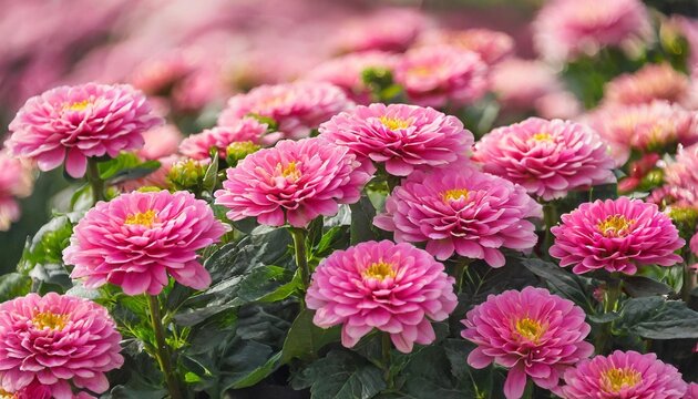 an image showing many pink flowers