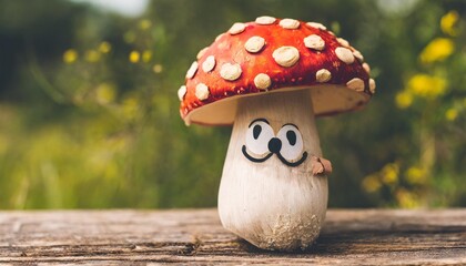 stay positive slogan with character mushroom hippie style groovy vibes