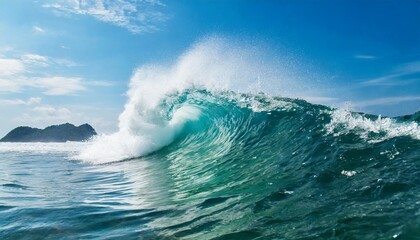 Fototapeta premium sea water with white wave for background