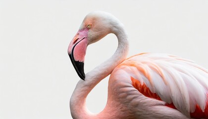 greater flamingo phoenicopterus roseus png isolated on transparent background