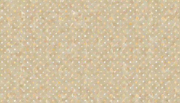 light pastel delicate fabric and paper seamless pattern white yellow polka dots on a cream beige background