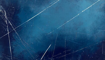 serene navy and blue background with scratches and marks - obrazy, fototapety, plakaty