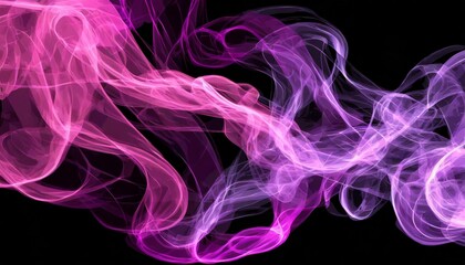 Fototapeta premium abstract pink and purple smoke on black background