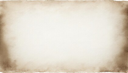 white paper background texture with old beige borders and light center vintage or antique off white...