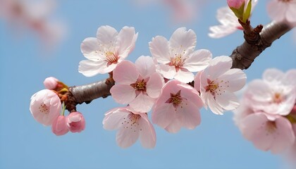 A Close Up Of A Delicate Cherry Blossom Branch Wi Upscaled 4