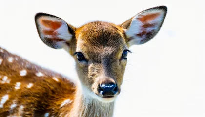 Deurstickers baby deer standing isolated on a white background © Patti
