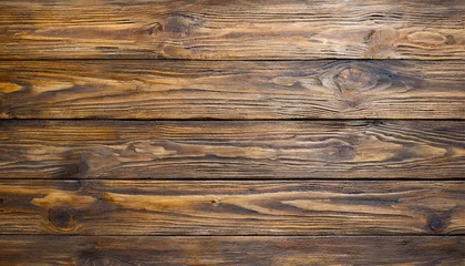 Deurstickers brown wooden plank background © Patti