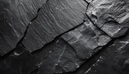 black grunge background texture of cracked stone surface black rock grunge background with copy...